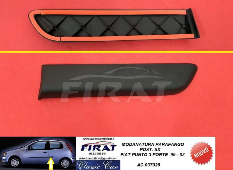 MODANATURA PARAFANGO FIAT PUNTO 3P 99-03 POST.SX (037028)